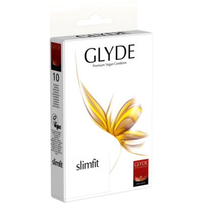 Glyde Slimfit - Premium Vegan Condoms 10 pack