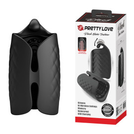 Pretty Love Black Glans Trainer with 10 Vibration Settings