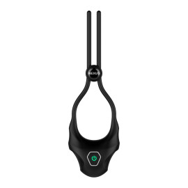 Nexus Forge Vibrating Adjustable Lasso Silicone Cock Ring Black