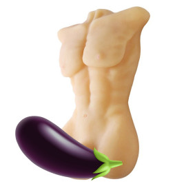 HiSmith STOY0470 Male Body Torso 3D Realistic Sex Toy Doll with Big Dildo Skin