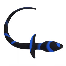 Kiotos Anal Plug Dog Tail Black/Blue