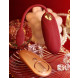 Viotec Oliver Wearable Vibrator with Remote Control Gold & Wine Red