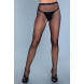 Be Wicked Go Fish Crotchless Pantyhose Black