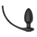 Nexus Tornado Rotating Plug with Cock & Ball Rings Black
