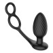 Nexus Tornado Rotating Plug with Cock & Ball Rings Black